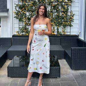 For love and lemons Carla strapless maxi dress